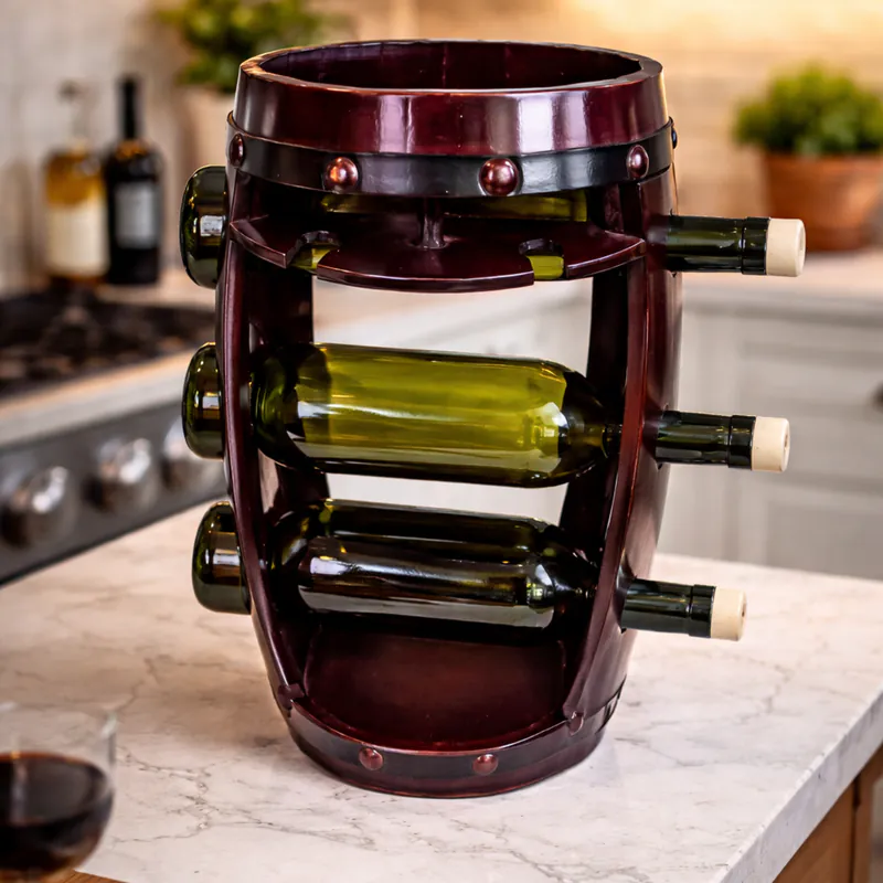 Wooden Wine Rack in Barrel Style – Premium — photo 1