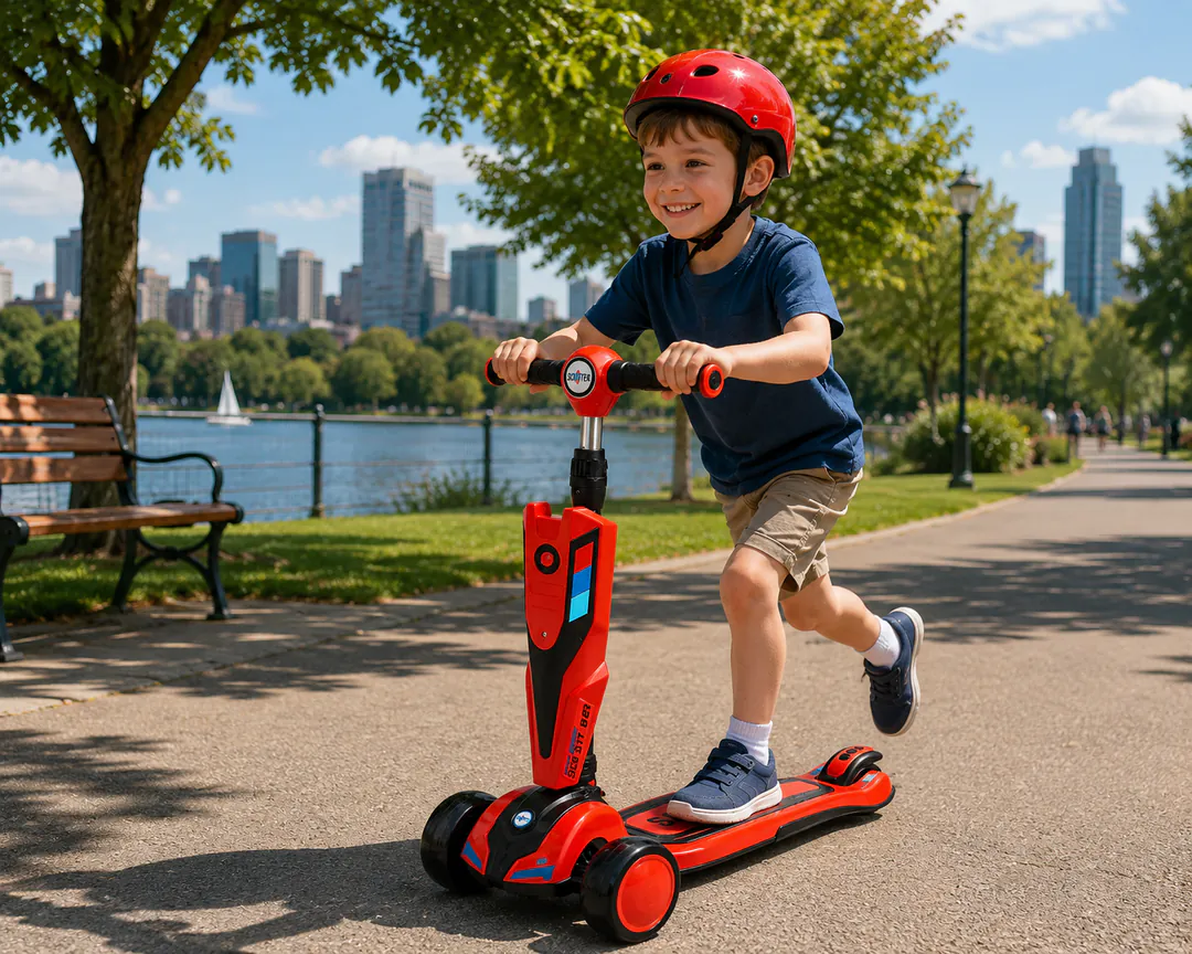 Children's three-wheel scooter 5168-RED — photo 2