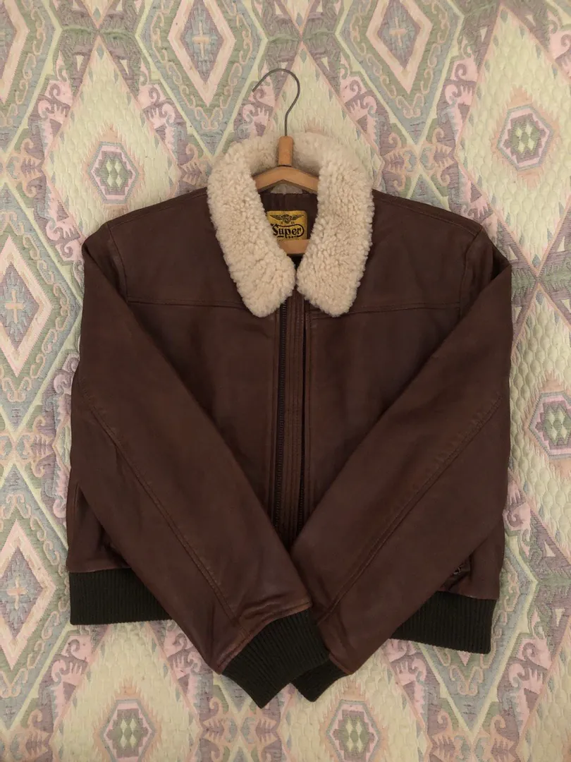 SUPERDRY | Leather Insulated Bomber Jacket — photo 5