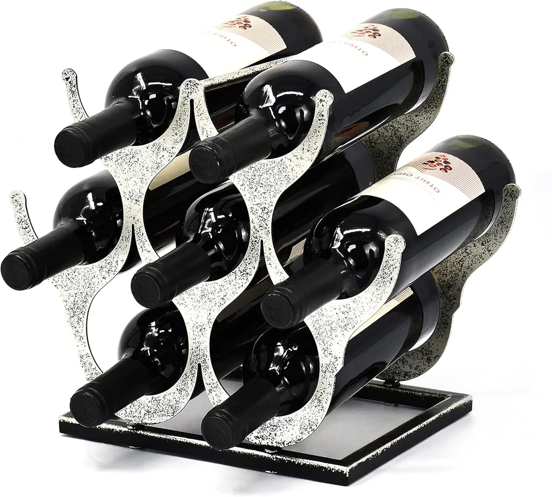 Table wine shelf for 7 bottles, bottle holder — photo 1