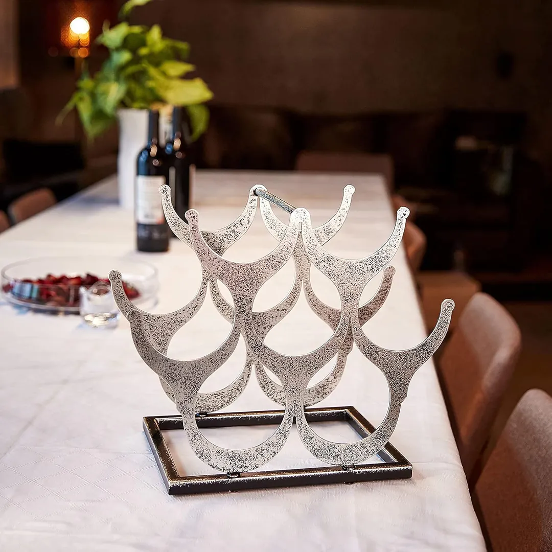 Table wine shelf for 7 bottles, bottle holder — photo 4