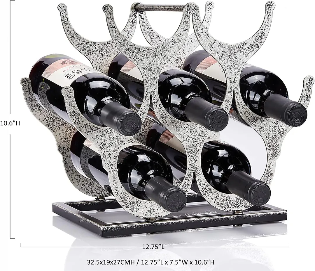 Table wine shelf for 7 bottles, bottle holder — photo 8