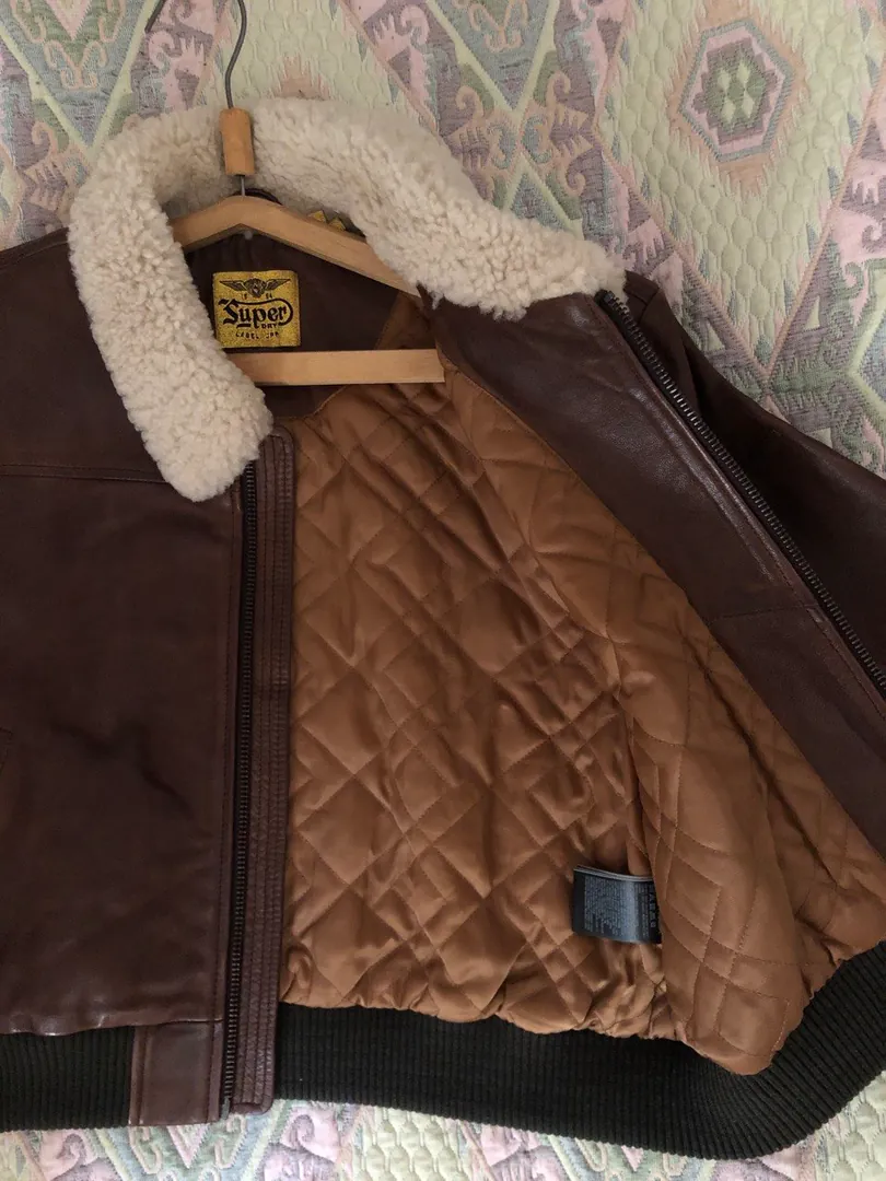 SUPERDRY | Leather Insulated Bomber Jacket — photo 6
