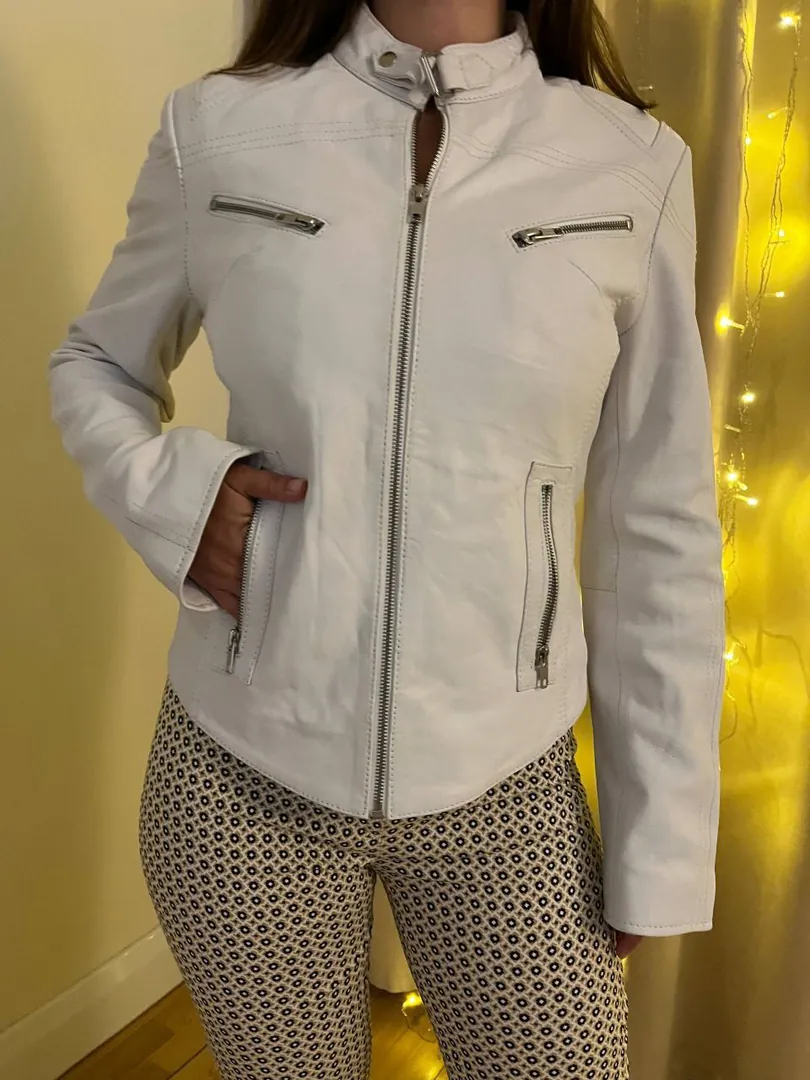 White leather jacket — photo 1
