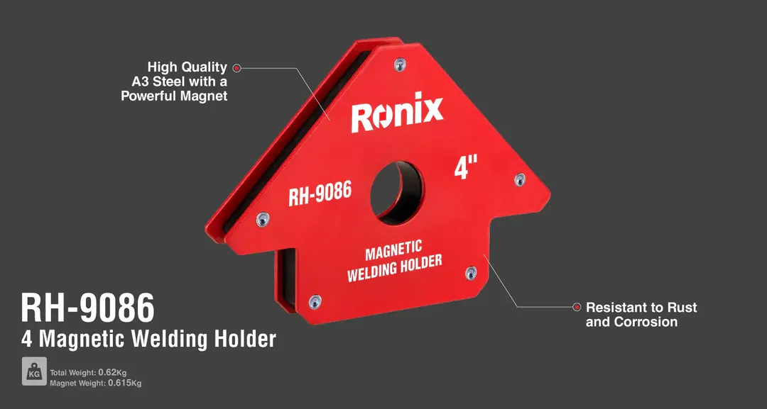 მაგნიტური შედუღების დამჭერი Ronix RH-9086 4 ინჩი — ფოტო 2