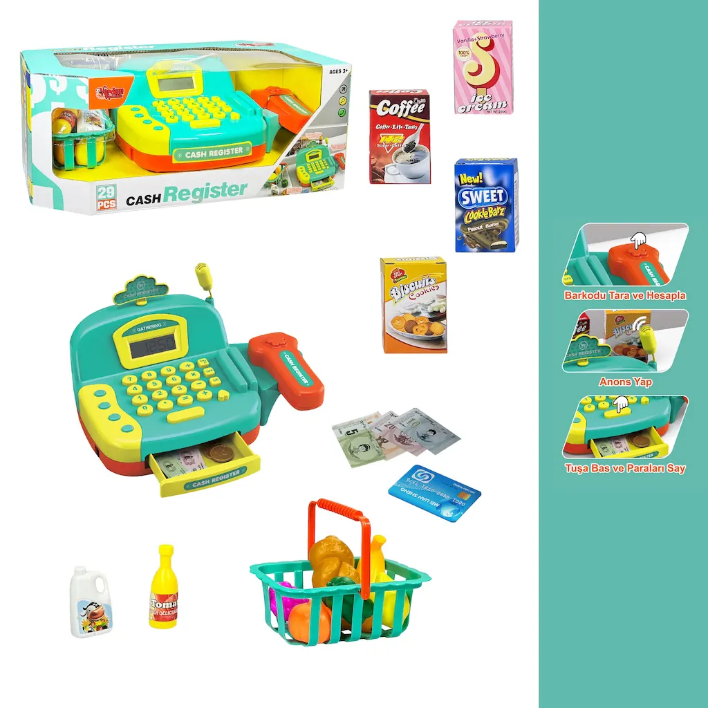 Children's toy cash register set — photo 1