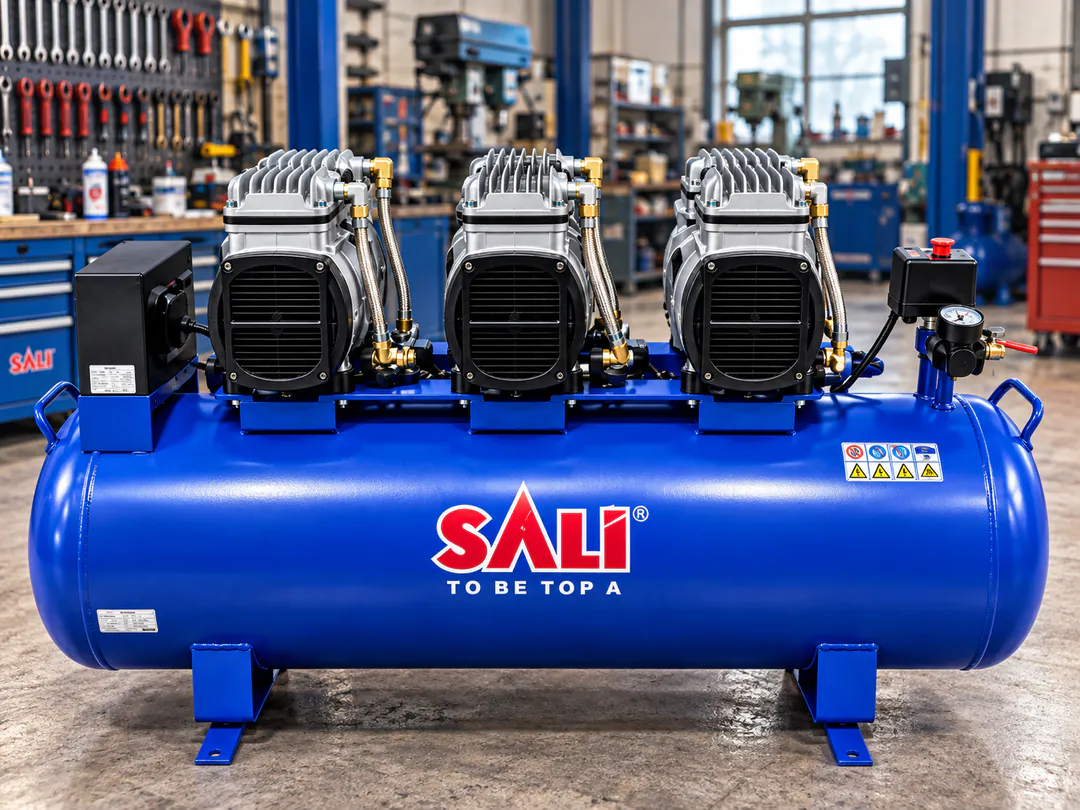ჰაერის კომპრესორი უხმო 120L 1500W-3-580L/MIN 8BAR — ფოტო 2