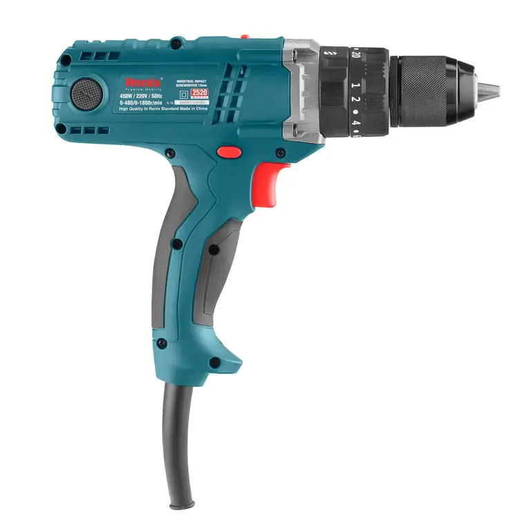 ელექტრო დარტყმითი სახრახნისი Ronix-2520 450w 75Nm — ფოტო 2