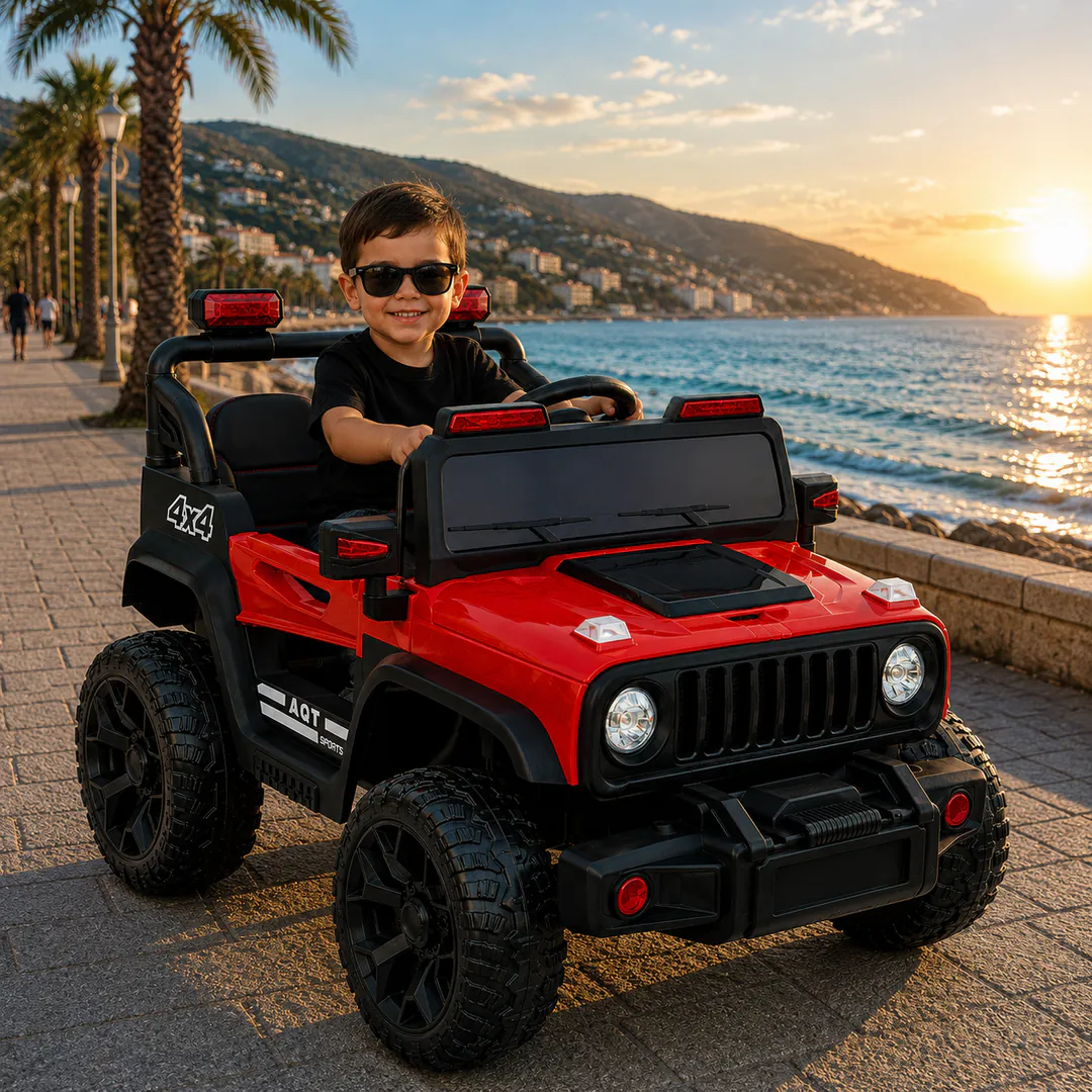 Детский электромобиль Jeep M-60D-R (2 двигателя, — фото 1
