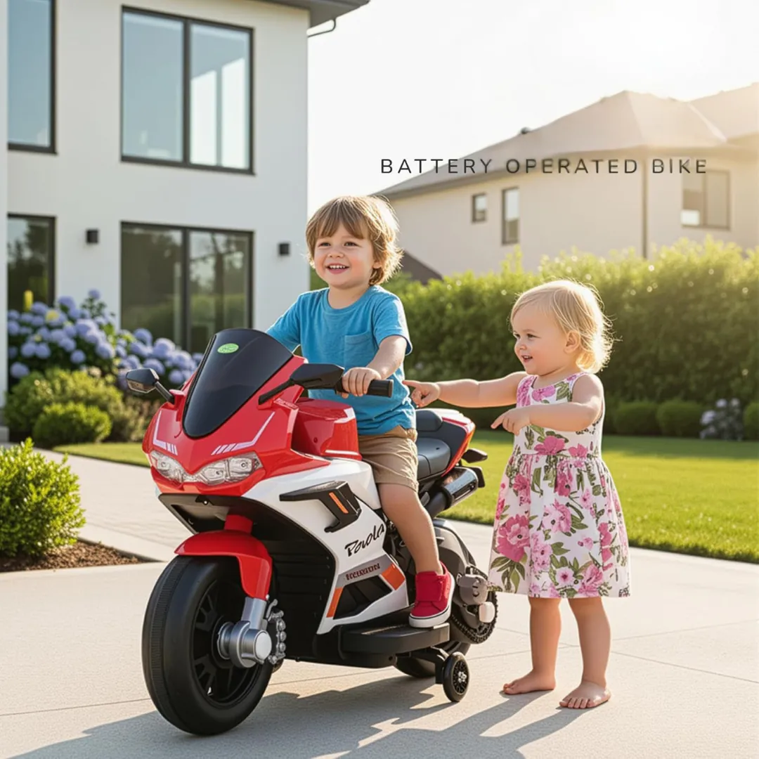 Children's electric motorcycle M8-9-RED — photo 1