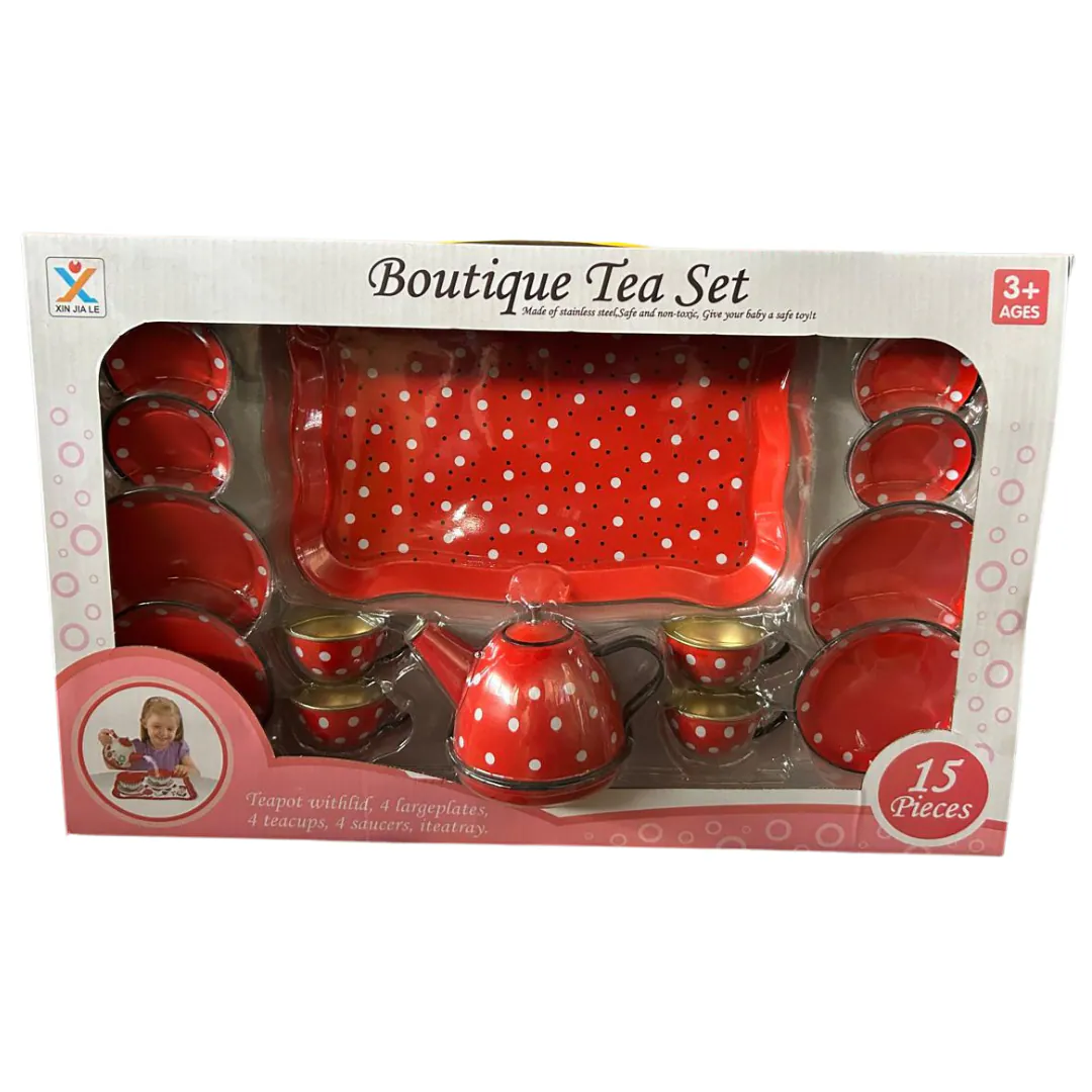 Malplay children's toy tea set, metal — photo 1