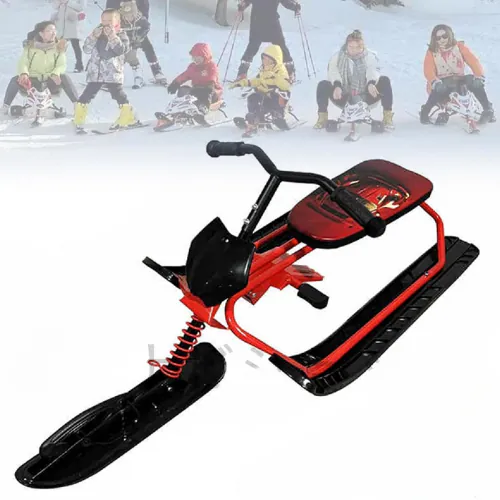 Children's Sports Snow Sled – Brake, Bumper, Rope, 80 kg Capacity GH-1899-R — photo 1
