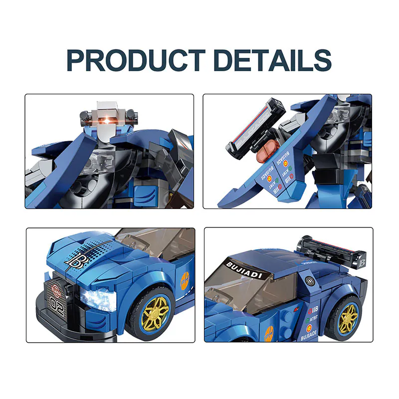 საბავშვო სათამაშო 2 ერთში Bugatti 231 ცალი LEGO — ფოტო 2