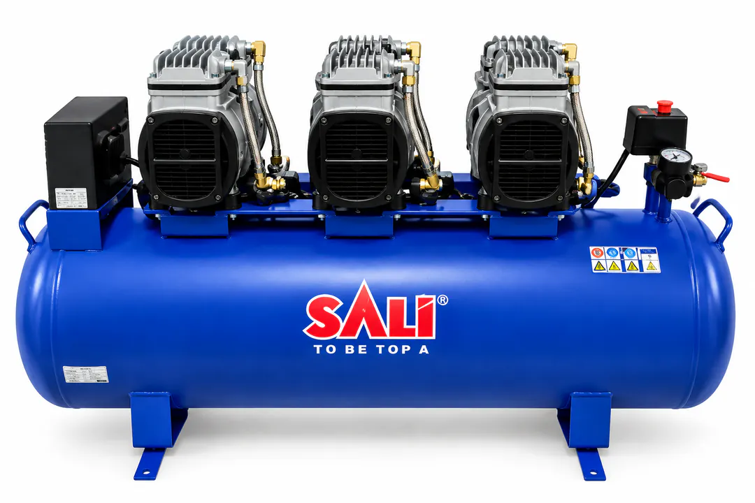 ჰაერის კომპრესორი უხმო 120L 1500W-3-580L/MIN 8BAR — ფოტო 1