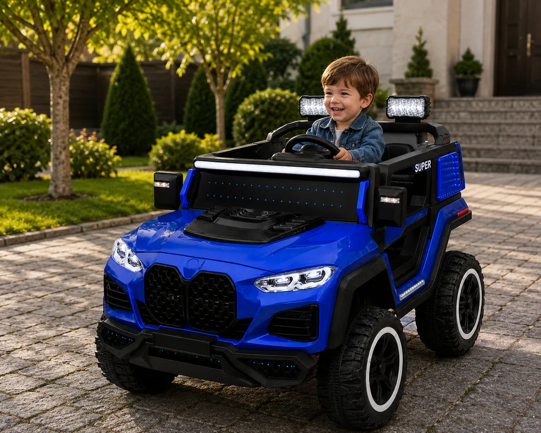 Children's electric jeep BMW MDX-009-B (4 motors, 12V — photo 1