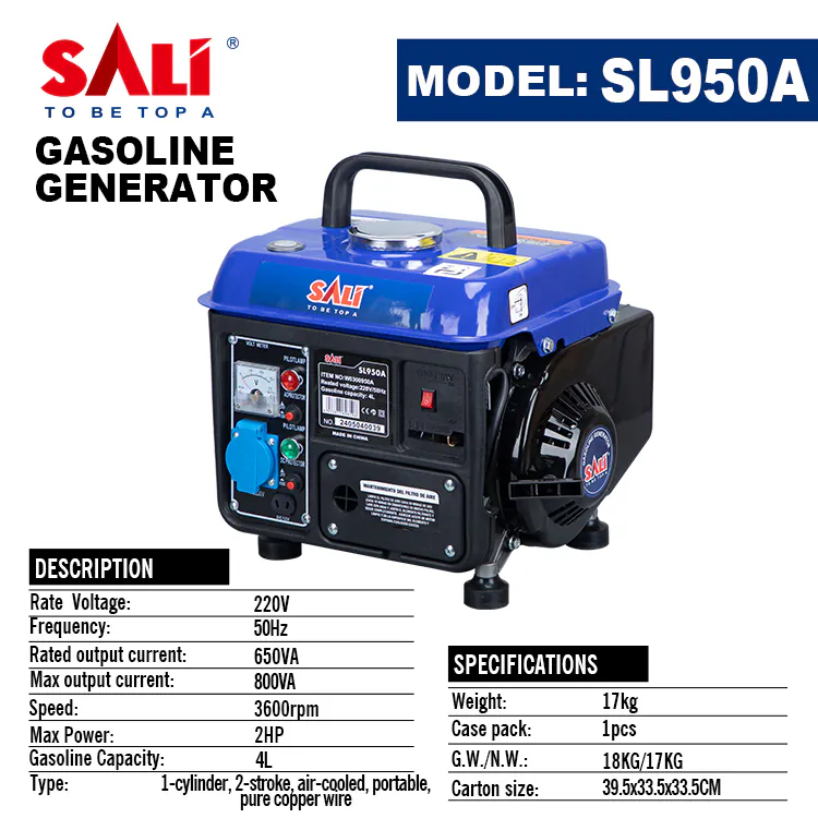 ელექტრო გენერატორი 800W W0300950A SL950A SALI — ფოტო 6