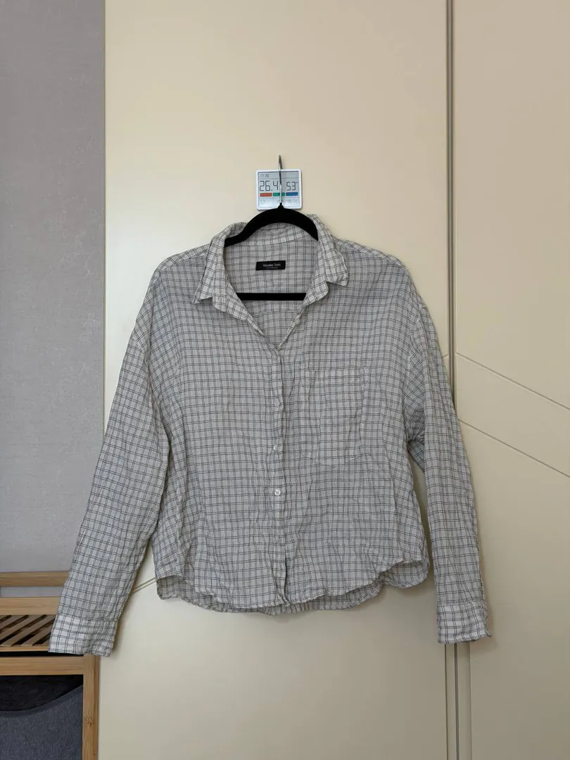 Linen cropped shirt Massimo Dutti — photo 2