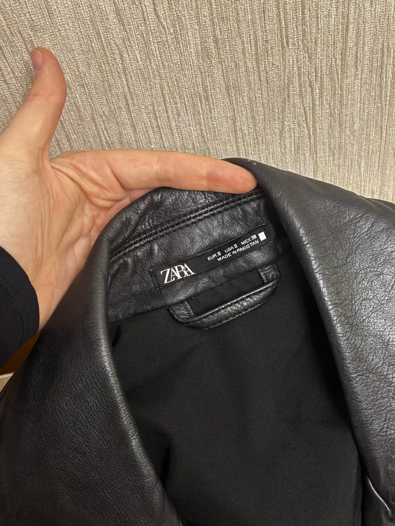 Zara oversized leather jacket — photo 2