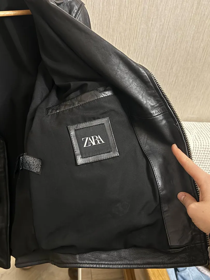 Zara oversized leather jacket — photo 4