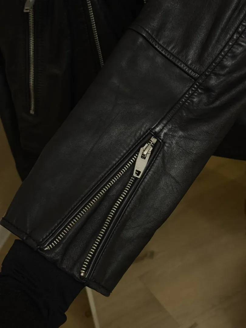 Zara oversized leather jacket — photo 5