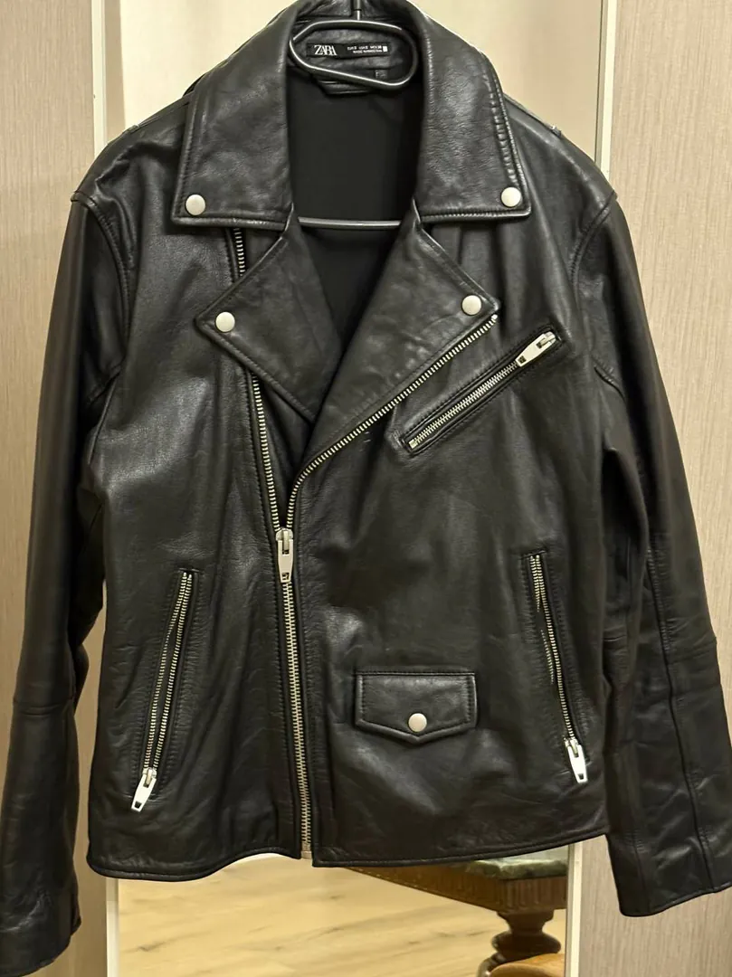 Zara oversized leather jacket — photo 6