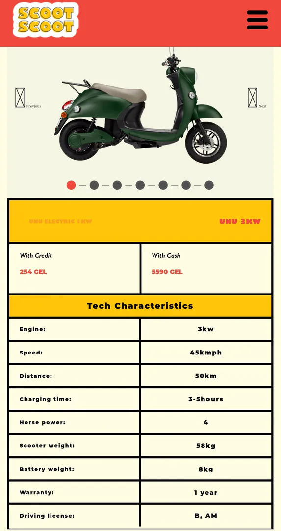 UNU Electric 3KW ელექტროსკუტერი — ფოტო 2