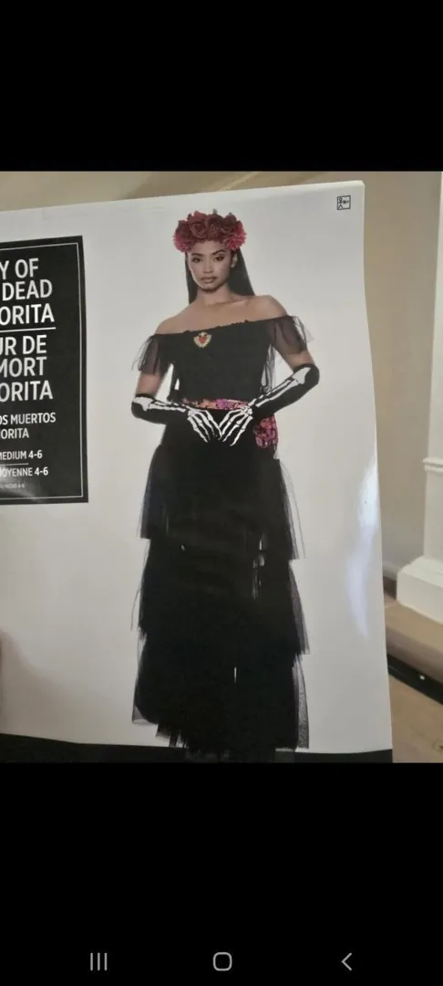 კოსტ्यूმი Halloween Day of the Dead Senorita S/M — ფოტო 1