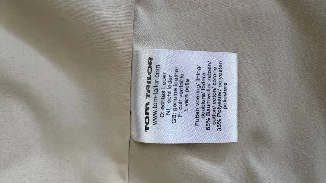 Men's leather jacket Tom Tailor — photo 3
