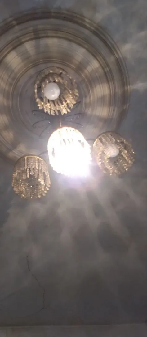 Set of antique light fixtures made of Czech crystal — photo 2