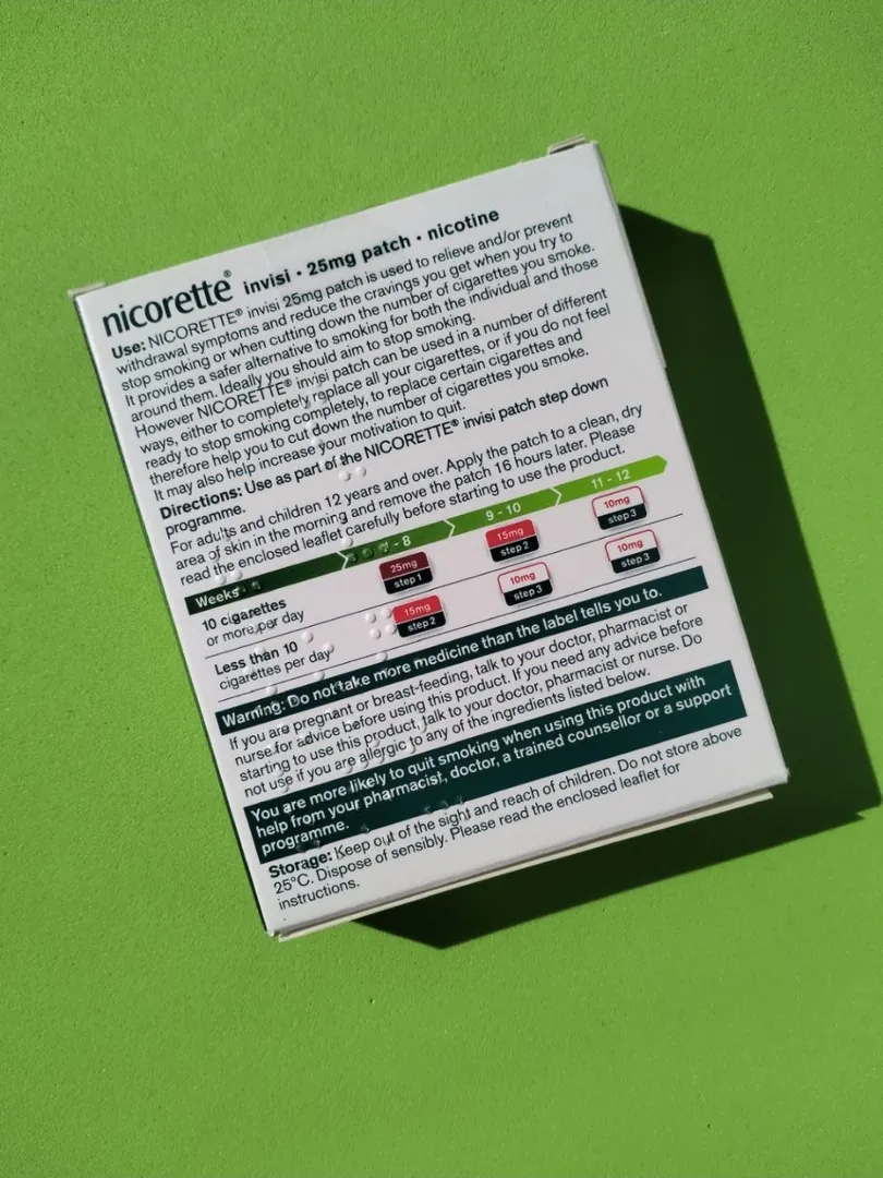 ნიკოტინის პლასტირები Nicorette 25 მგ — ფოტო 1