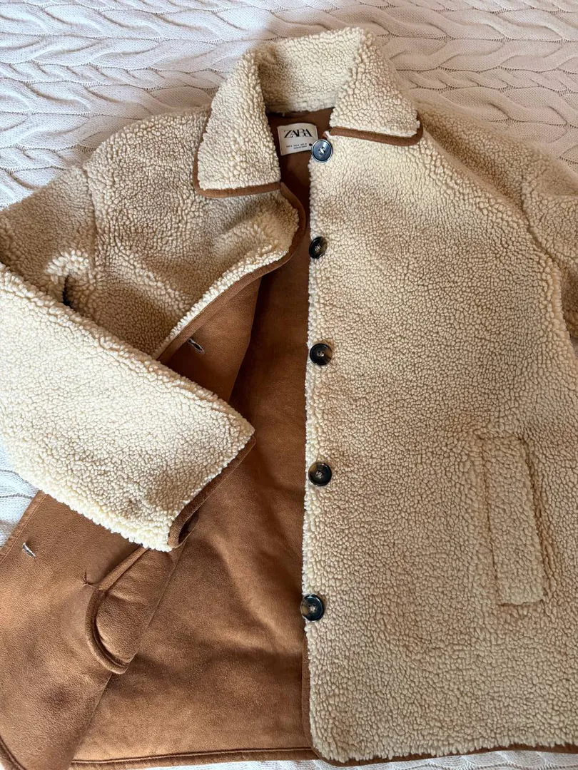 Zara shearling coat — photo 1