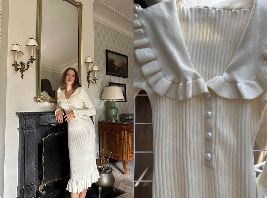 Cream-colored dress — photo 1