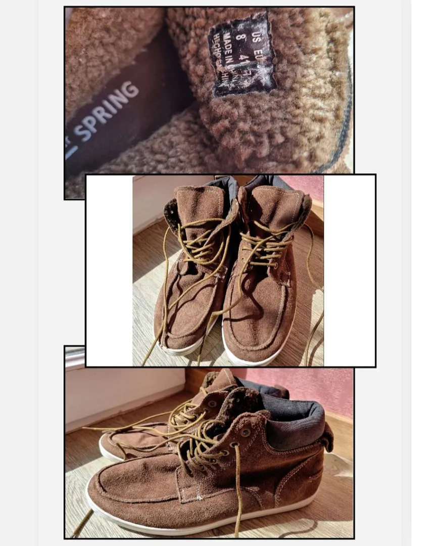 Suede demisason boots — photo 1