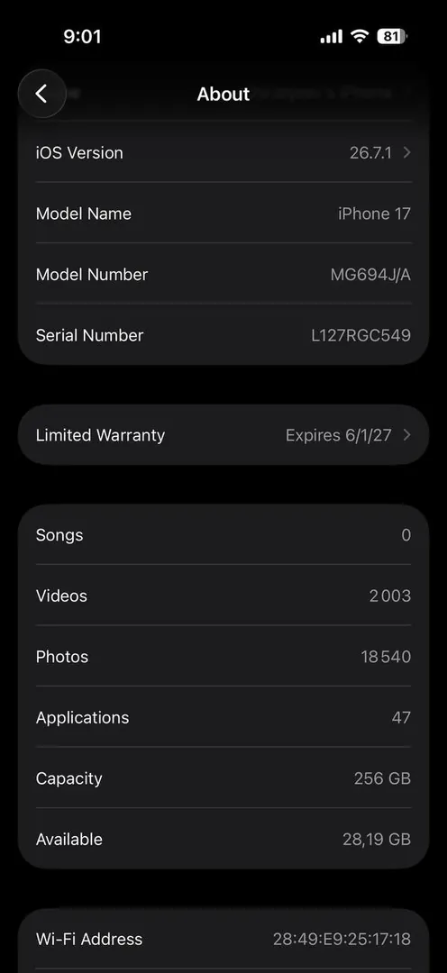 iPhone 17 256GB Mist Blue — фото 1