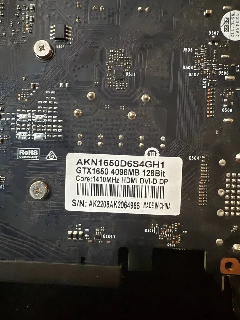 ვიდეოქარტა GTX 1650 4 გბ და ოპერატიული მეხსიერება DDR4 8 გბ — ფოტო 1