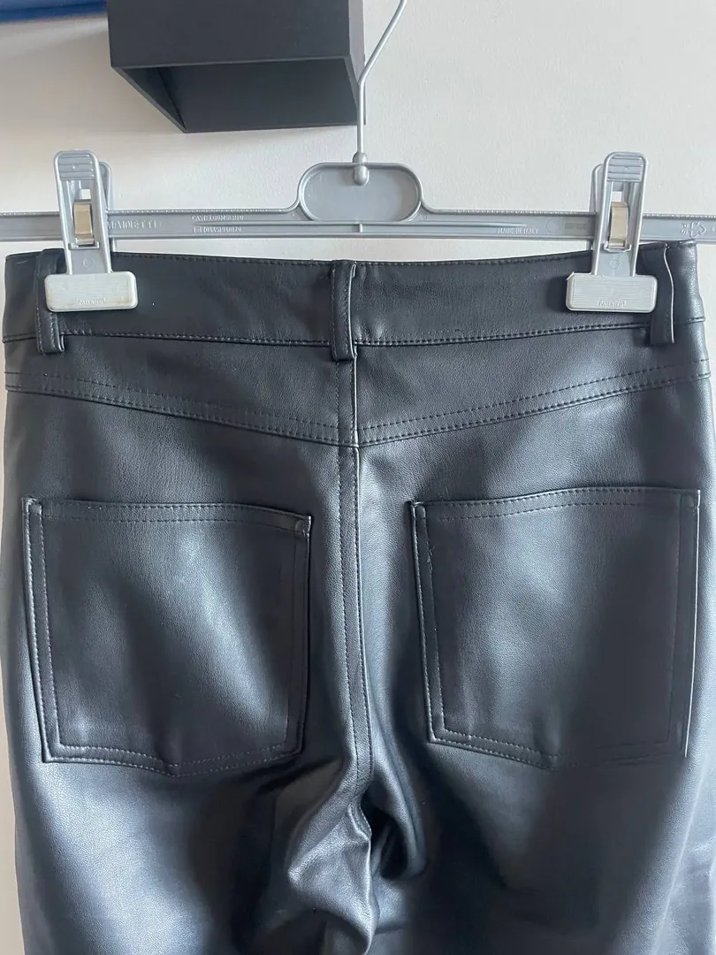 Stradivarius faux leather trousers — photo 1