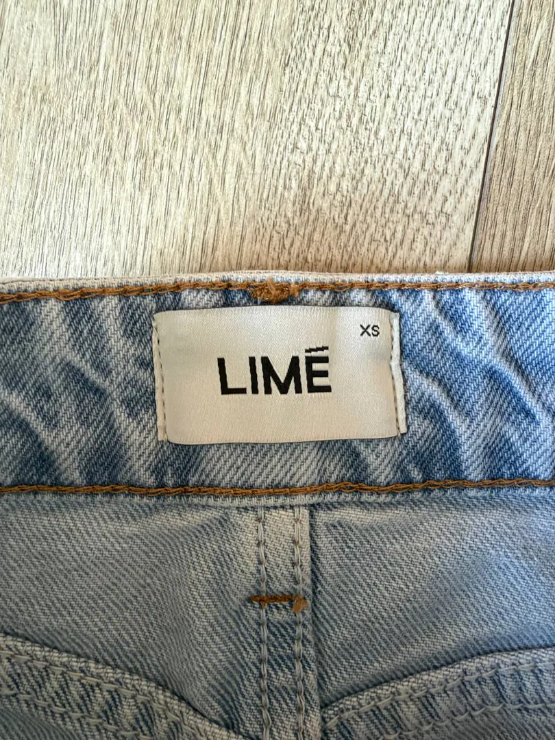 Lime maxi denim skirt — photo 2