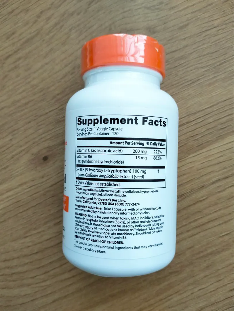 5-HTP Doctor’s Best 120 კაფსულა — ფოტო 2