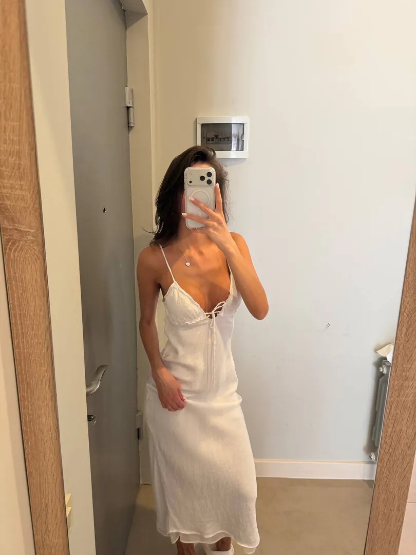 თეთრი კაბა Zara XS-S — ფოტო 2