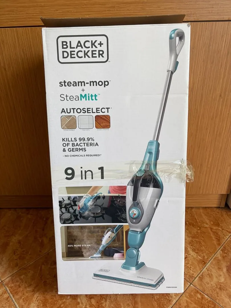 ორთქლიანი ხარხი Black+Decker Steam-Mop FSMH13151SM — ფოტო 1
