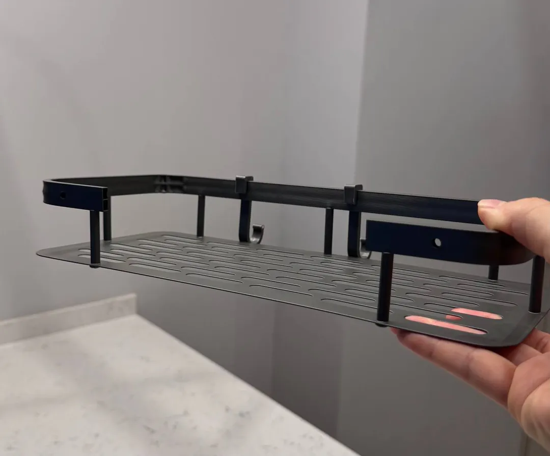 Stainless steel bathroom shelf — photo 1