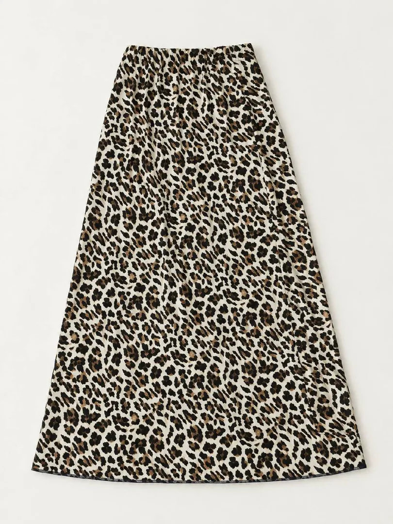 Midi skirt with leopard print — photo 2