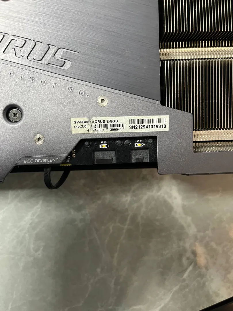 Graphics Card Gigabyte AORUS RTX 3060 Ti Master 8G — photo 4
