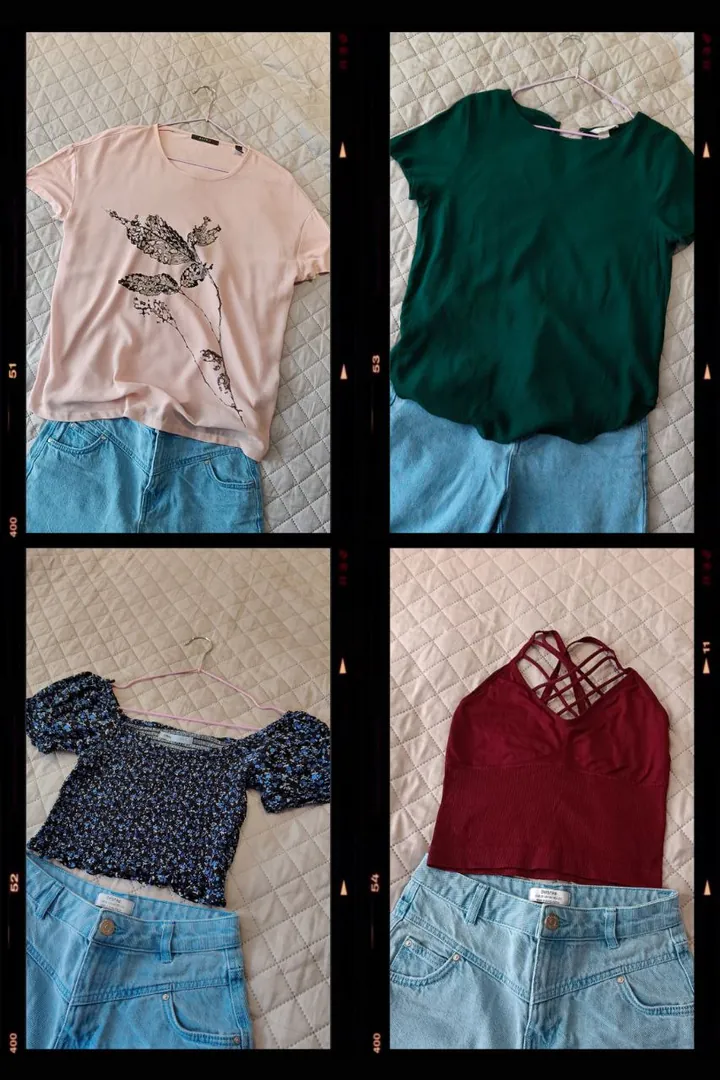 Reserved crop top with organza — photo 1