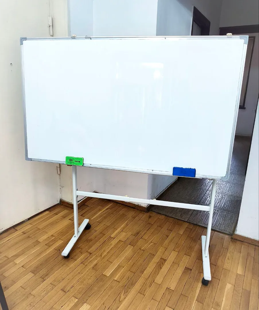 Мобильная белая доска Whiteboard 200х90 — фото 1
