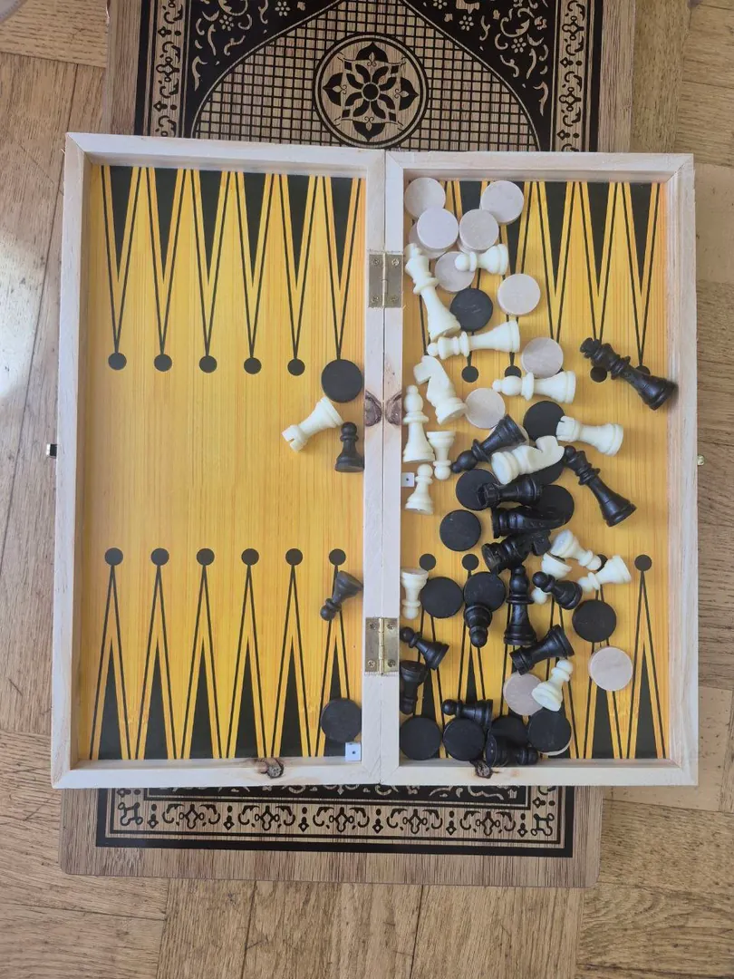 Backgammon, Chess, Checkers Set — photo 1