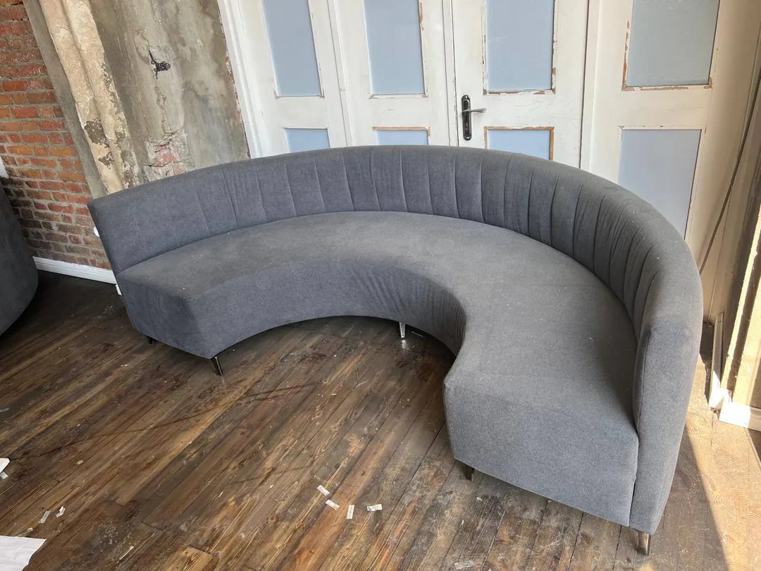 Grey fabric sofas — photo 1