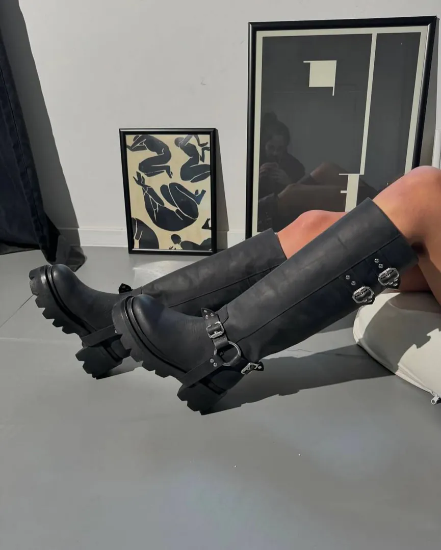 Leather boots Tamta Shindelishvili — photo 1