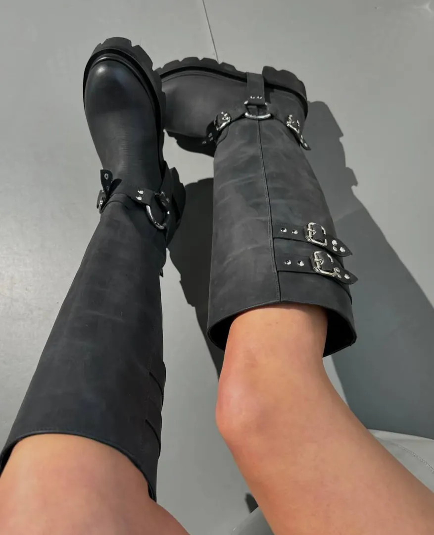 Leather boots Tamta Shindelishvili — photo 2