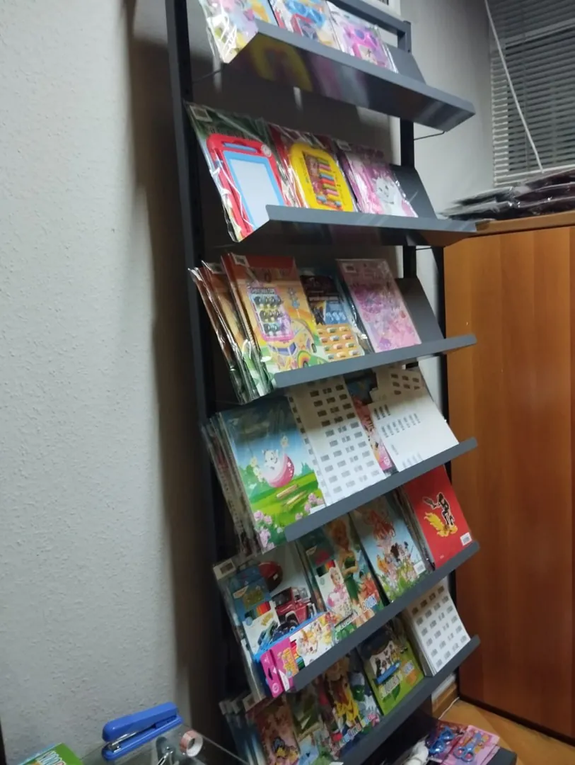 Metal shelves for books and magazines — photo 5